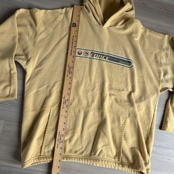 Vintage SeaWorld Force Hanes Heavyweight Comfort Sweatshirt Hoodie Yellow‎ XL - Picture 6 of 10